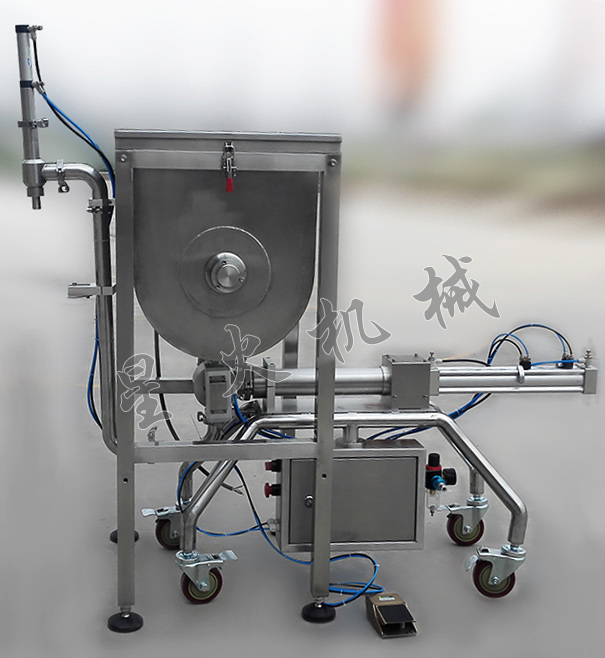 臥式攪拌顆粒漿狀灌裝機