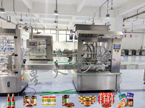 全自動醬料灌裝機設備圖